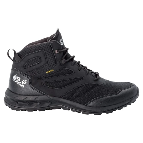Ботинки Jack Wolfskin Woodland Texapore Mid M 4039201-6000 41.5 черные текстиль демисезон фото 1