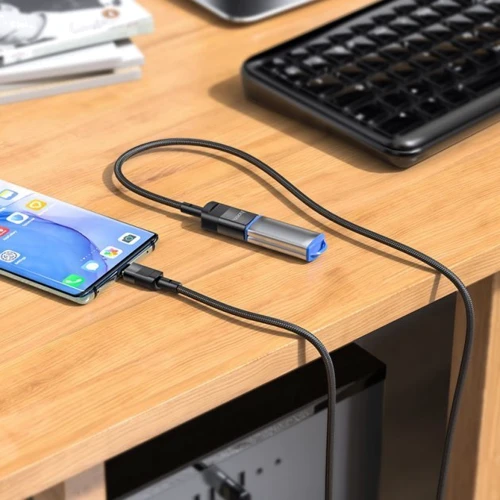 Кабель Hoco USB Cable to USB-C U107 3A 1.2m Black фото 3