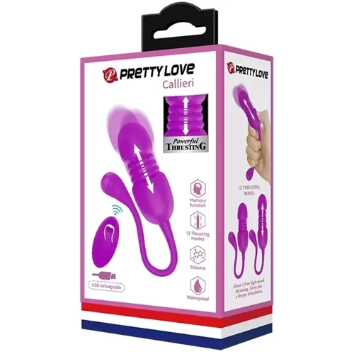 Виброяйцо с ДУ и возвратно-поступательным движением Pretty Love - Callieri, BI-014892W