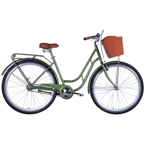 Велосипед Dorozhnik RETRO Velosteel 28 рама-19" темно-зеленый 2024 (OPS-D-28-394)