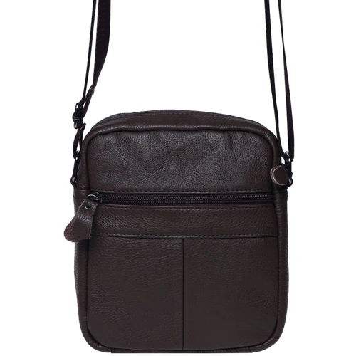 Мужская сумка через плечо Borsa Leather коричневая (K11031-dark brown)