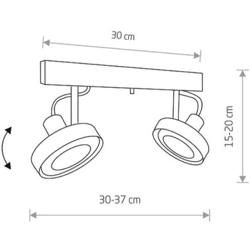 Спот Nowodvorski 9597 Cross GU10 ES111 2x75W IP20 Gr: Тип Потолочные светильники, Споты