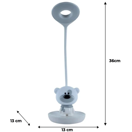 Настільна лампа LED Kite з акумулятором Bear біла (k24-492-2-1)