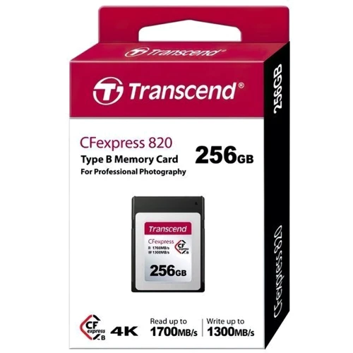 Карта пам'яті Transcend 256GB CFexpress Type B (TS256GCFE820): Тип карти CFexpress
