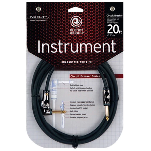 Инструментальный кабель PLANET WAVES PW-AGRA-20 Curcuit Breaker Momentary Mute 20ft: Тип Инструментальный
