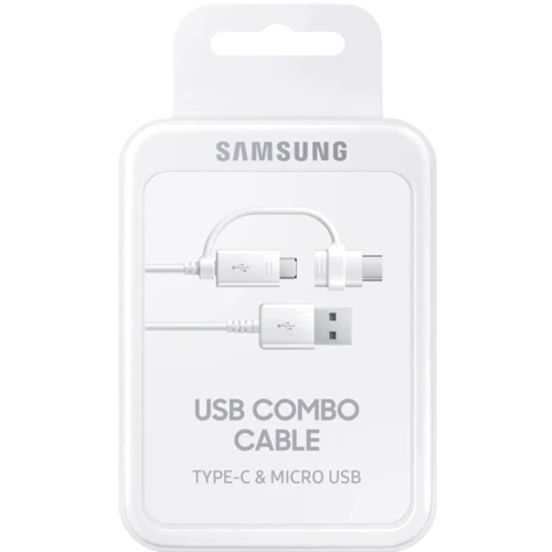 Кабель Samsung Combo USB Cable to USB-C/microUSB 1.5m White (EP-DG930DWEGRU) фото 3