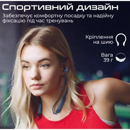 Наушники Promate Civil Blue: Тип крепления крепление на шее