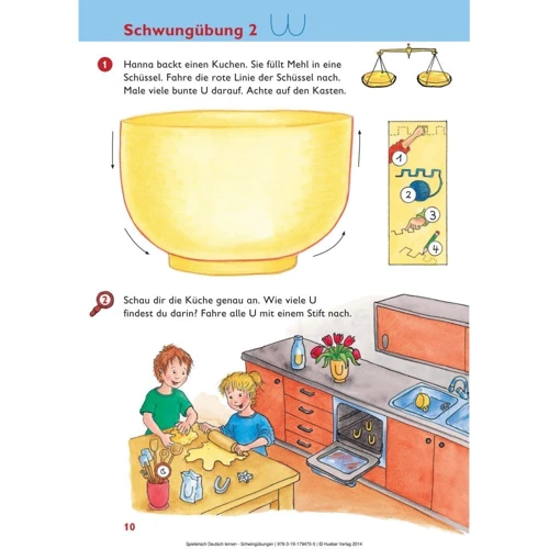 Spielerisch Deutsch lernen Lernstufe 1: Schwungübungen: Обложка Мягкая