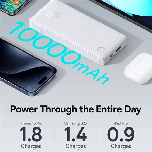 Внешний аккумулятор Baseus Power Bank 10000mAh Airpow Lite 15W Black (P10067500123-00): Выходное напряжение, В 5