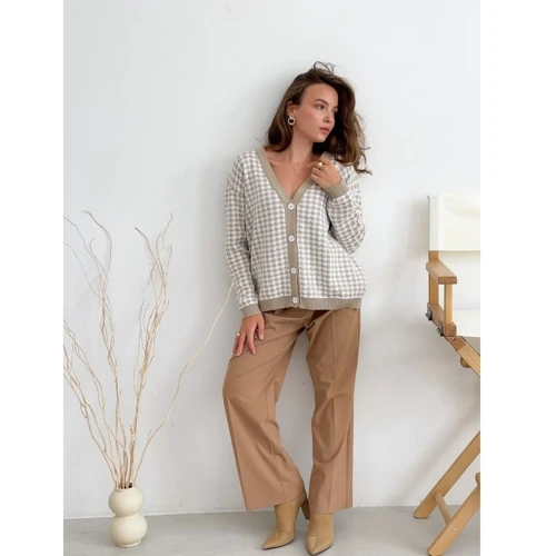 Кардиган АRTKNIT Лапки 27006 44-46 (M/L) бежевый