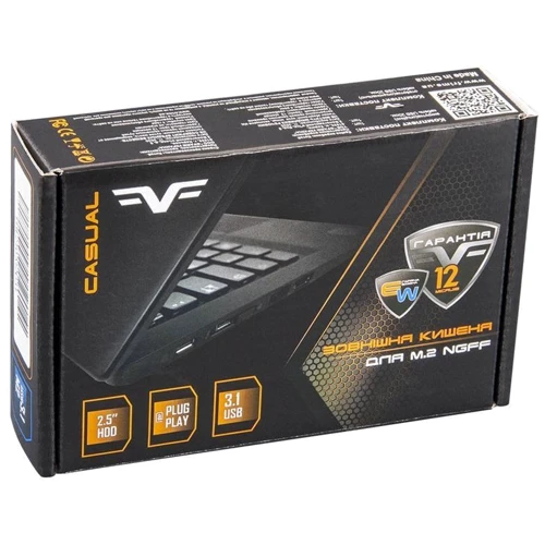 Аксессуар для накопителя Frime M.2 NGFF Metal USB 3.0 Silver (FHE201.M2U30) фото 3