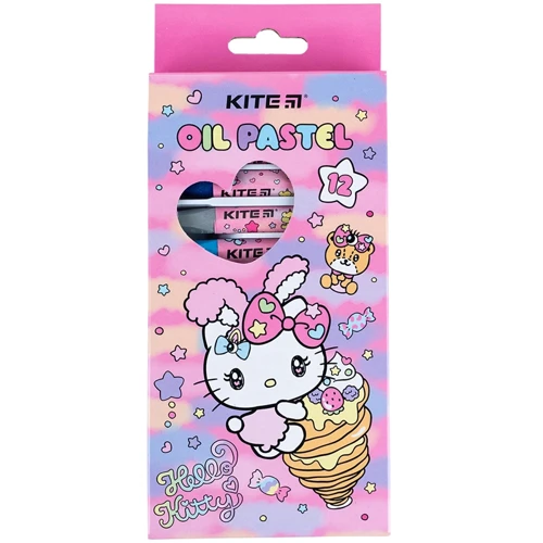 Пастель олійна Kite Hello Kitty 12 кольорів (HK24-071)