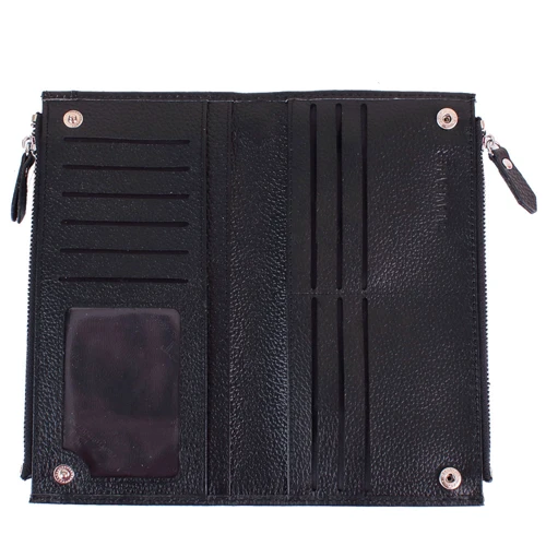 Жіночий гаманець ST Leather Accessories чорний (NST420-black): Матеріал Натуральна шкіра