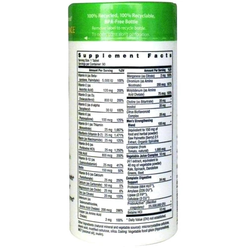 Rainbow Light Just Once Men's One Food-Based Multivitamin 30 Tabs Витамины для мужчин: Тип Мультивитамины