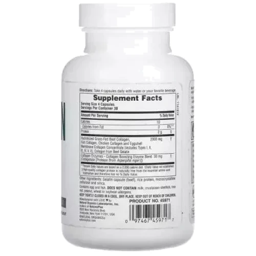 Natures Plus Collagen Peptides Коллагеновые пептиды 120 капсул: Тип Коллаген