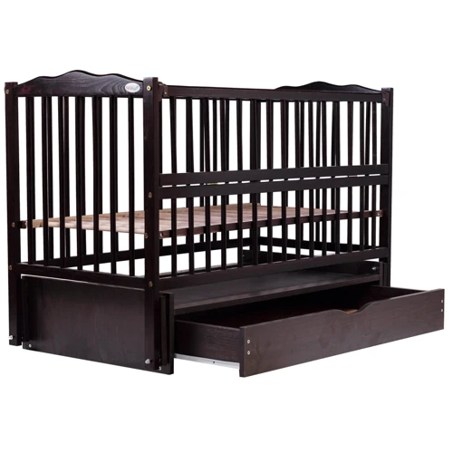 Кровать Babyroom Веселка маятник, ящик, откидной бок DVMYO-3 бук венге (622006)