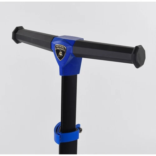 Самокат Lamborghini трехколесный складной алюминиевый руль, колеса PU со светом Blue/Black (101283): Количество колес 3