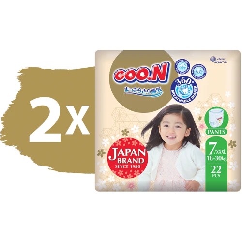 Трусики-подгузники Goo.N Premium Soft для детей 18-30 kg размер 7(3XL) унисекс 44 шт. (F1010101-160-2) фото 8