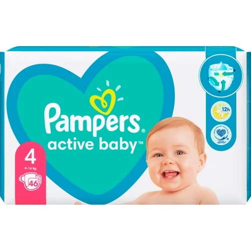 Подгузники Pampers Active Baby Maxi Размер 4 (9-14 кг) 46 шт (8001090949097) фото 7