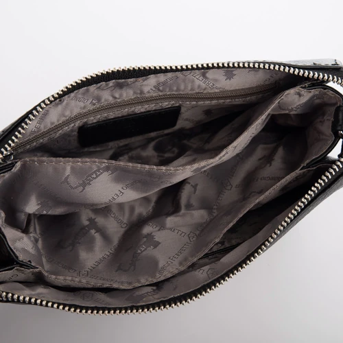 Женская сумка через плечо Giorgio Ferretti черная (SHIGF2020021-black): Фактура Матовая, Зернистая