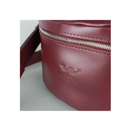 Жіноча поясна сумка The Wings бордова (TW-BeltBag-mars-ksr): Фактура матова, Гладка