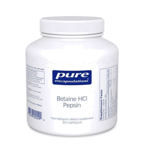 Pure Encapsulations Betaine HCL/Pepsin 250 caps (PE-00029)