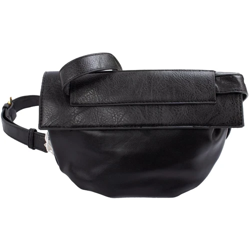Жіноча поясна сумка Valiria Fashion чорна (4DETBI9106-2): Фактура матова, Гладка