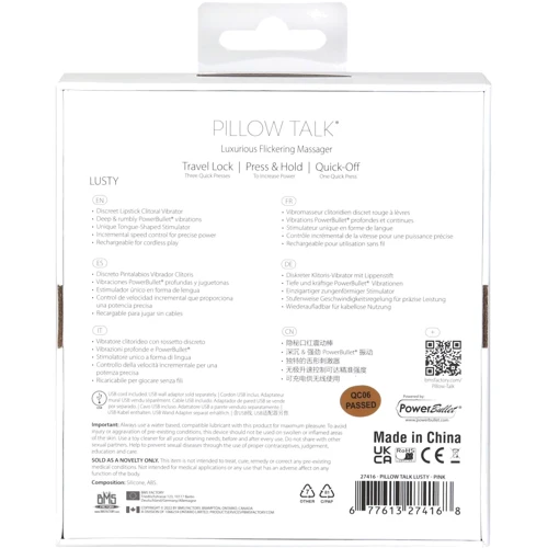Вибратор Pillow Talk Lusty Luxurious Flickering Massager - Pink