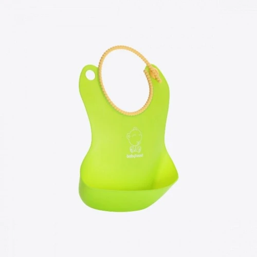 Силиконовый фартук Babyhood для кормления зелёный (BH-401G)