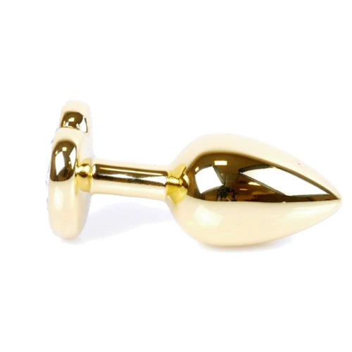 Анальная пробка BOSS Series Exclusivity Jewellery Gold Heart Plug Light Blue
