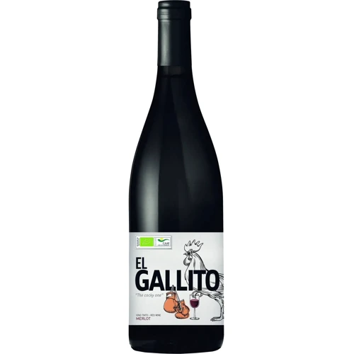 Вино Sal De Fiesta El Gallito Merlot Eco, червоне, сухе, 0.75л 14% (PLK8437005458208)