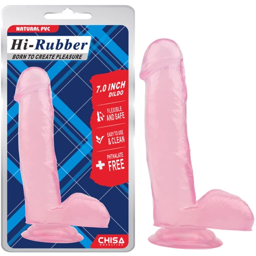 Фаллоимитатор Chisa Hi-Rubber 7" Dildo Pink
