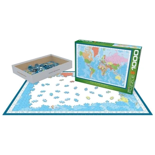 Пазл Eurographics Карта мира, 1000 элементов (6000-1271): Вид карты