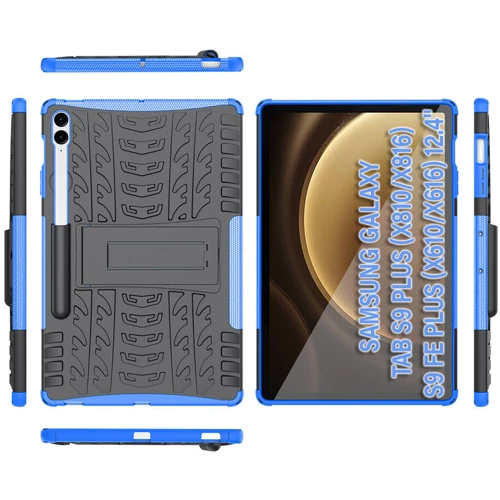 Аксесуар для планшетних ПК BeCover Armored Shockproof Case з Stand Blue для Samsung X810 Galaxy Tab S9 Plus / S9 FE Plus SM-X610/SM-X616B (710763)