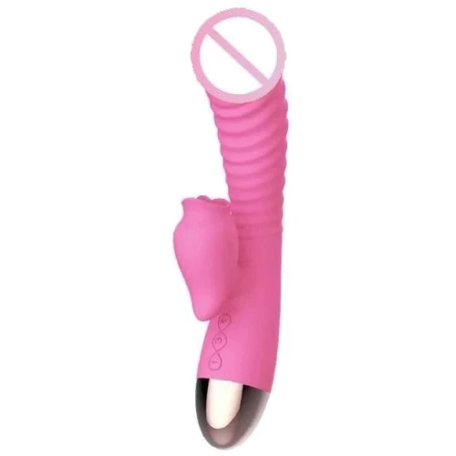 Вибратор-кролик с подогревом и шаловливым язычком для клитора Leten Wonderful Pink