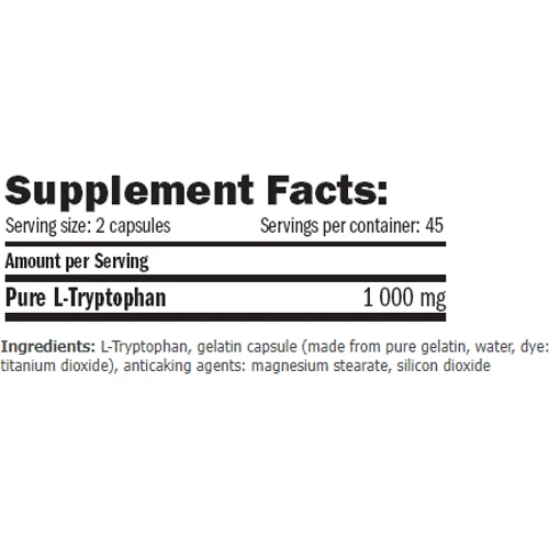Аминокислота для спорта Amix L-Tryptophan 1000 mg 90 capsules/ 45 serving: Вкус Без вкуса