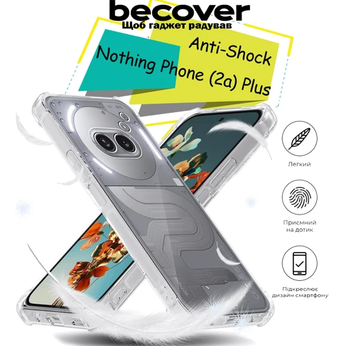 Чехол для телефонов BeCover TPU Case Anti-Shock Clear for Nothing Phone (2a) Plus (713160): Совместимость Nothing Phone (2a) Plus