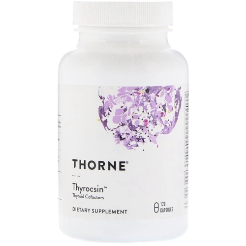 Thorne Research Thyrocsin Thyroid Cofactors 120 Veg Caps Підтримка щитовидної залози, тирозин