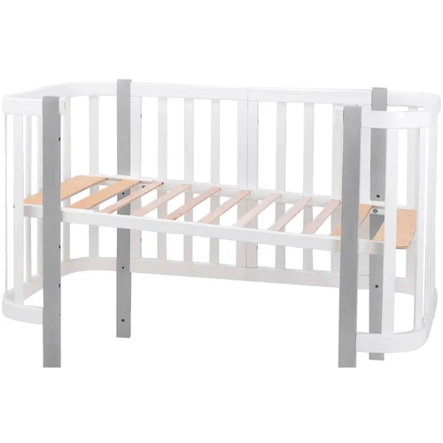 Дитяче ліжечко Babyroom Місяць 120x60 см білий - сірий (625552)