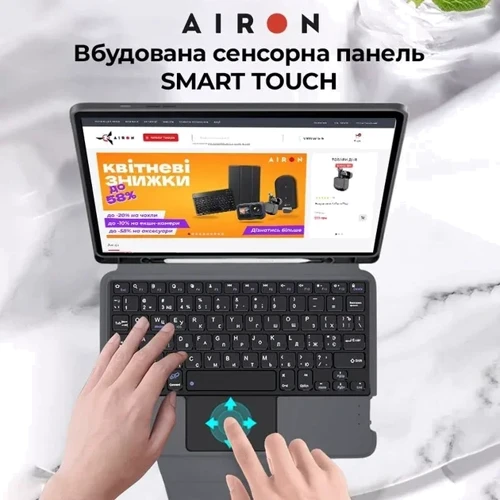 Аксессуар для планшетных ПК AirOn Premium Case Smart Keyboard Black for Samsung X710 Galaxy Tab S9 фото 3