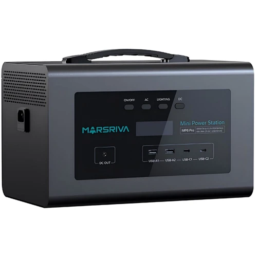 Зарядна станція Marsriva MP6Pro 600W 655 Wh UA: Виходи споживачів 220V, USB-A, USB-C