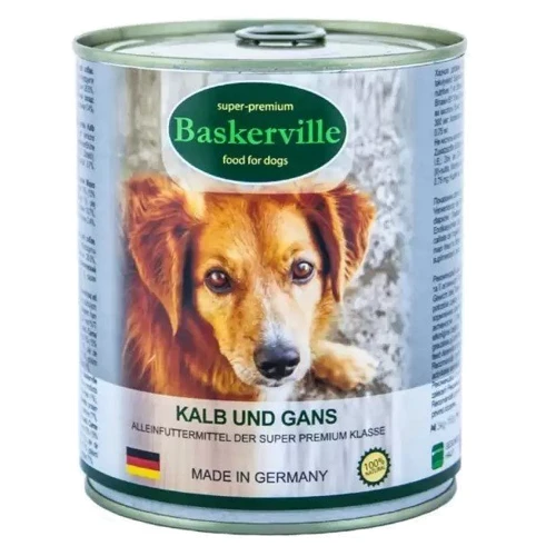 Влажный корм для собак Baskerville телятина-гусь 0.8 кг (21543)