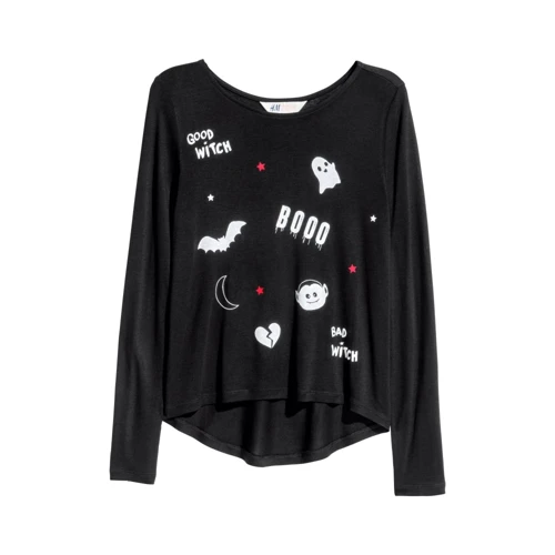 Лонгслів H & M 911-403353 146-152 см чорний