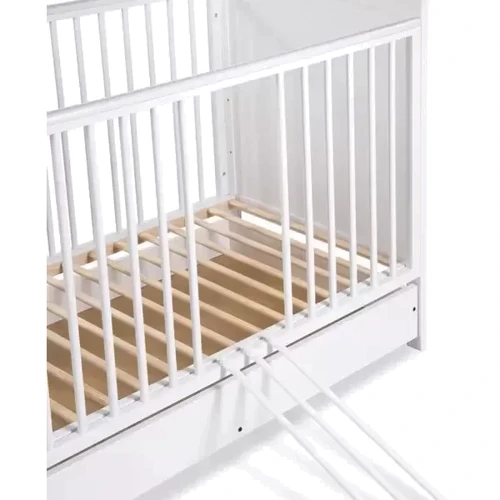 Детская кроватка Klups Felix 120X60 с ящиком и перегородкой белый