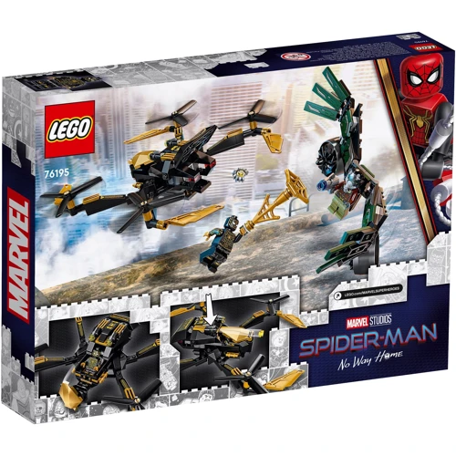 Конструктор LEGO Super Heroes Marvel Дуэль дронов Человека-Паука (76195): Количество деталей, шт. 198
