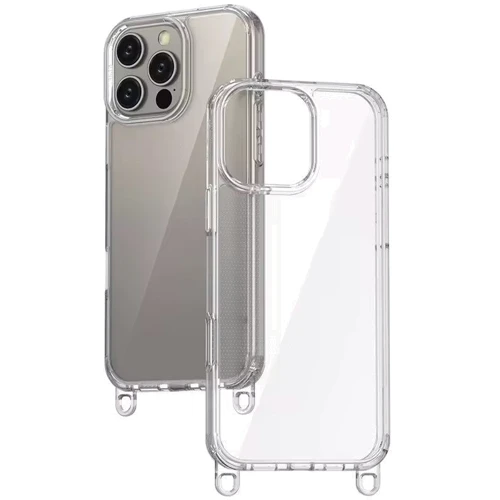 Чехол для iPhone Epic TPU Transparent with Straps Red/White for iPhone 15 Pro Max: Материалы Термополиуретан