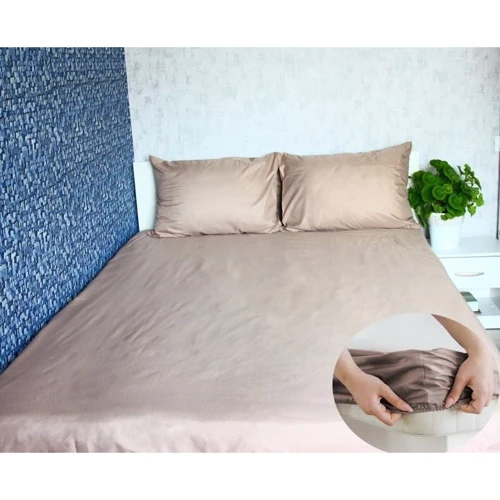 Простирадло на гумці LightHouse Mf Jacquard 180х200+25 см beige (602480): Склад 100% полиэстер