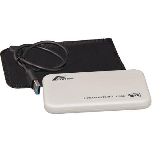Аксесуар для накопичувача Frime SSD / HDD 2.5 "USB3.0 White SATA (FHE71.25U30): Тип аксесуара зовнішній кишеню