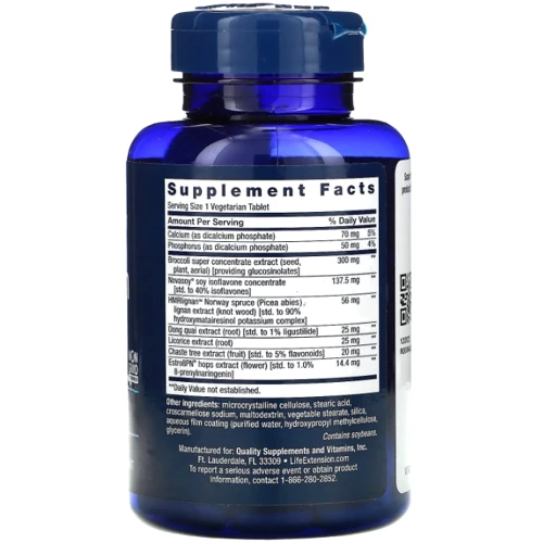 Life Extension Estrogen For Women Эстроген для женщин 30 вегетарианских таблеток: Форма выпуска Капсулы