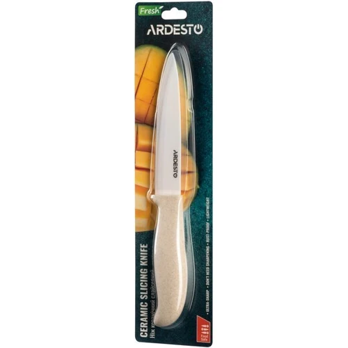 Ніж для тонкої нарізки Ardesto Fresh 24.5 см (AR2124CS): Рукоятка ABS пластик